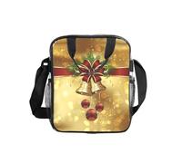 ESNAIUVCD Sacchetto trasparente della spesa impermeabile del PVC degli uomini delle donne della stampa di buon Natale vedere attraverso la borsa, con le maniglie per il pranzo