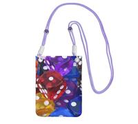 ESNAIUVCD Set di dadi da gioco per trasportare una borsa per cellulare in diagonale, borsa a tracolla, adatta per trasportare il cambio del cellulare, ecc, Viola, Taglia unica