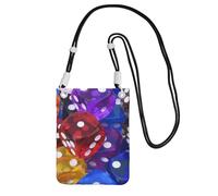 ESNAIUVCD Set di dadi da gioco per trasportare una borsa per cellulare in diagonale, borsa a tracolla, adatta per trasportare il cambio del cellulare, ecc, Nero , Taglia unica