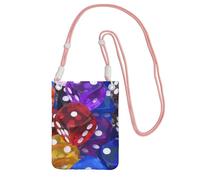 ESNAIUVCD Set di dadi da gioco per trasportare una borsa per cellulare in diagonale, borsa a tracolla, adatta per trasportare il cambio del cellulare, ecc, rosa, Taglia unica