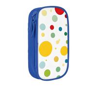 ESNAIUVCD Twister - Astuccio con stampa a pois, per monete, chiavi, carte, penne, per bambini, ragazzi, scuola, ufficio, Blu, Taglia unica, Beauty Case