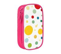 ESNAIUVCD Twister - Astuccio con stampa a pois, per monete, chiavi, carte, penne, per bambini, ragazzi, scuola, ufficio, rosa, Taglia unica, Beauty Case