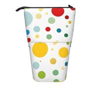 ESNAIUVCD Twister, astuccio retrattile personalizzato con stampa a pois, astuccio per matite con nome, per studenti, bambini e adulti, per scuola e ufficio