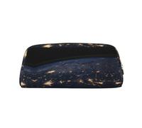 ESNAIUVCD View of Earth - Astuccio con cerniera, grande, per matite e viaggi, multifunzione, per matite e trucchi, Oro, Taglia unica, Beauty Case