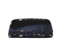 ESNAIUVCD View of Earth - Astuccio con cerniera, grande, per matite e viaggi, multifunzione, per matite e trucchi, Argento, Taglia unica, Beauty Case