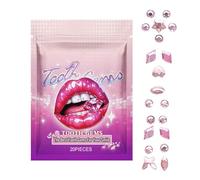 Esncddym Gemme dei denti, kit di gemme dei denti - Kit professionale di gemme per denti,Kit iniziale di gemme temporanee, facili da usare, sicure e di lunga durata: gemme per denti per un sorriso