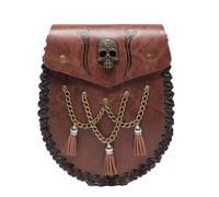 Esncddym medievale, medievale,Portamonete in pelle PU | Borsa da cintura portatile per chiavi, monete, porta telefono, per costumi rinascimentali
