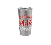 Esodo 14:14 | Il Signore combatterà per te | Fede Biblica Bicchiere termico in acciaio inox doppia parete