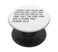 Esodo 20:12 Onora tuo padre e tua madre, che tu PopSockets PopGrip Adesivo