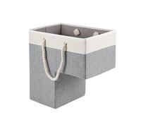 Esoes Organizer per Scale con Maniglie - Contenitore Pieghevole a Forma di L per Gradini in Legno - Porta Biancheria, Giocattoli, Decorazioni per la Casa