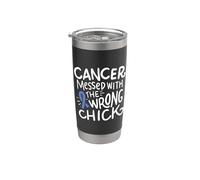 Esofageo Cancro Consapevolezza Sopravvissuto Lotta Chemo Nastro Blu Bicchiere termico in acciaio inox doppia parete