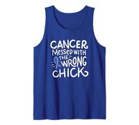 Esofageo Cancro Consapevolezza Sopravvissuto Lotta Chemo Nastro Blu Canotta