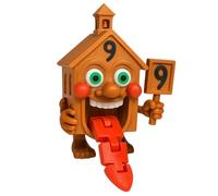 Esok Sekolah - Statuetta mobile Brainrot Italian Memes XL 11 cm - Collezione ufficiale Brainrot - Occhi e denti che si illuminano al buio - Personaggio da collezione casa 9, esox secola, lingua