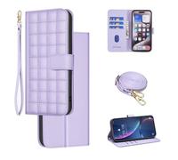ESONG Cover Portafoglio Per Honor X6A Con tracolla,Custodia A Libro In Pu Pelle Flip Cover Per Donna,Caso Antiurto Magnetica Case Con Slot Per Schede,Supporto Viola