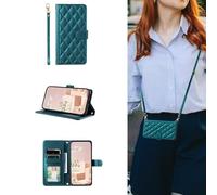 ESONG Cover Portafoglio per Xiaomi 14T Pro 5G con Cinturino,Custodia A Libro In PU Pelle Flip Cover,Caso Antiurto Case per Donna Con Slot Per Schede,Magnetica,Supporto Verde