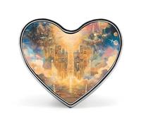 Esoterismo dall'oscurità alla luce Spilla con bottone Spille a forma di cuore Decorazione con grafica Cappello Abbigliamento Borsa