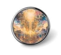 Esoterismo dall'oscurità alla luce Spilla con bottone Spille rotonde Distintivi Decorazione con grafica Cappello Abbigliamento Borsa