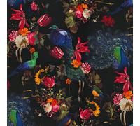 Instawalls Esotico Pavone Elegante Fiori Erismann Parati Multi / Nero 6371-15