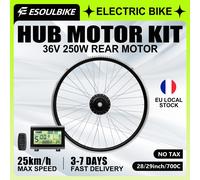 ESOULBIKE KT Ebike Kit 36V 250W Kit di conversione bici bicicletta elettrica 28 '' 29 '' 700Motore mozzo ruota posteriore Display LED880 LCD3 36V 250W LCD3