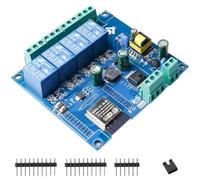 ESP Modulo relè a 4 canali con ESP-32 WiFi Bluetooth, DC5-30V/AC220V, scheda di sviluppo per progetti fai da te Smart Home & IoT, facile programmazione con Arduino IDE