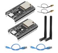 ESP32-DevC - Scheda di sviluppo a 38 pin AYWHP 2 pezzi NodeMCU per ESP-WM-32D WLAN WiFi con antenna e cavo WiFi+Bluetooth USB-C compatibile con Arduino