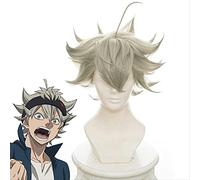 ESPADE 2022 Cos Wig Asta, un'erba Nera a Cinque Foglie, ha schiacciato la Sua Parrucca Cosplay capovolta Grigio Verde
