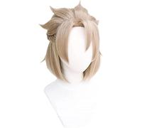 ESPADE 2022 Cos Wig Genshin Impact Albedo Cosplay 35 cm Lino Corto Resistente al Calore Capelli Sintetici Halloween Party Anime Cosplay Parrucche
