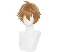 ESPADE 2022 Cos Wig Genshin Impact Tartaglia Cosplay Corto Marrone Resistente al Calore Capelli Sintetici Halloween Party Anime Cosplay Parrucche