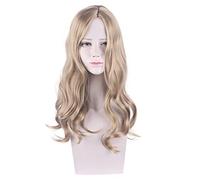 ESPADE 2022 Cos Wig Parrucca for Halloween Fashion Christmas Party Dress Up Parrucca Resident Evil 8 Village Bela/Bella Marrone Capelli di Media Lunghezza e Leggermente Ricci Cos Parrucca