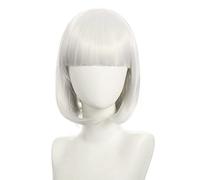 ESPADE 2022 Cos Wig Parrucca for Halloween Moda Festa di Natale Dress Up Parrucca Cosplay Nightclub Show Bar Frangia obliqua Capelli Corti Femminili Rosa Beige Blu Bobo Bobo Parrucca Colore: K051-17