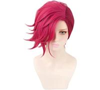 ESPADE 2022 Cos Wig Parrucca for Il Gioco Arcane VI Parrucca Cosplay VI 30 cm Profondo Rosa Corto Resistente al Calore Capelli Sintetici Donna E Uomo Gioco di Ruolo Parrucche OneSize b ( Color : B )