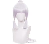 ESPADE 2022 Cos Wig Parrucca Genshin Impact Ayaka Parrucche Cosplay Genshin Impact Cosplay Parrucca Lunga Coda di Cavallo Gioco di Capelli Sintetici Resistenti al Calore