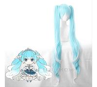 ESPADE 2022 Cos Wig Vocaloid 2019 Snow Princess Blue Mixed White Ponytails Parrucche Cosplay