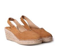 Espadrillas con zeppa da donna in camoscio - BETTY-A - Cuero, 35 EU
