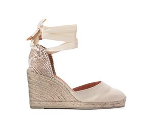 Espadrillas con zeppa in cotone CARINA Beige 37