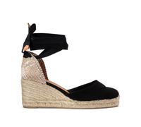 Espadrillas con zeppa in cotone CARINA Nero 36