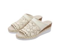 Espadrillas da donna con zeppa e plateau, sandali da donna con zeppa, comodi sandali aperti con suola spessa, sandali in rete traspirante, sandali estivi antiscivolo da passeggio con supporto per arco