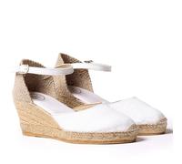 Espadrillas da Donna in Lino - CALDES - Bianco, 39 EU