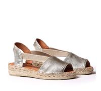 Espadrillas da Donna in Pelle - Etna - Platino, 39 EU