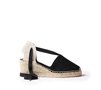 Espadrillas da Donna in Tela di Cotone - Valencia - Nero, 38 EU