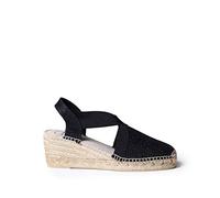 Toni Pons Espadrillas da Donna in Tessuto di Cotone - Triton - Nero, 39 EU