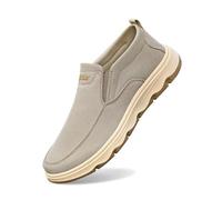Espadrillas da uomo in tela per il tempo libero e le vacanze, classiche scarpe senza lacci con suola piatta in gomma, compagne estive ariose per spiaggia, città, vita quotidiana, versatili
