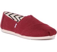 Espadrillas In Cotone Toms Slip On Casual Per Donna In Nero UK 2 - 8