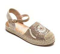 Espadrillas in Dentelle Élégantes avec Semelle Compensée - Confort e Stile Bohème Ajoutez une touch and comfort and comfort à votre garde-robe con espadrillas en dentelle à semelle compensée. Il suo d