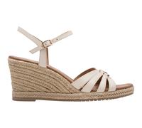 Espadrillas in pelle con zeppa Bianco 40