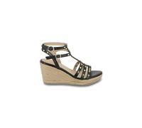 Espadrillas in pelle con zeppa Lili Nero 41