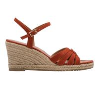 Espadrillas in pelle con zeppa Marrone 39
