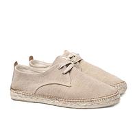 Espadrillas Stringate da Uomo in Tessuto di Cotone - Dixon - Castagno, 45 EU
