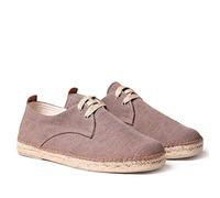 Espadrillas Stringate da Uomo in Tessuto di Cotone - Dixon - Marrone, 44 EU