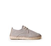 Espadrillas Stringate da Uomo in Tessuto di Cotone - Dixon - Pietra, 43 EU